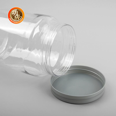 भोजन श्रेणी क्लियर प्लास्टिक जैम बोतल 500ml 2000ml पेट कुकी जार