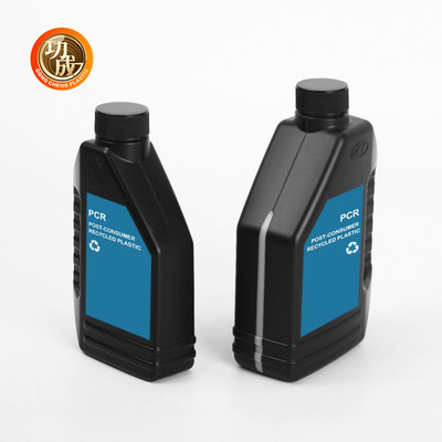 कस्टम लेबल पीसीआर प्लास्टिक इंजन तेल की बोतल 1500ml चिकनी मुंह