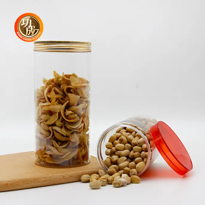 कस्टम पीईटी खाद्य प्लास्टिक चौड़े मुंह के जार ढक्कन के साथ 410ml