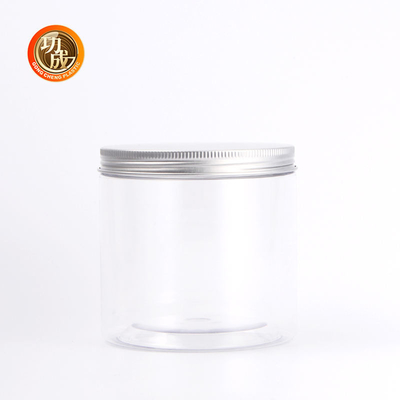 कस्टमाइज्ड फूड ग्रेड पालतू जानवर क्लियर प्लास्टिक जार 850ml ढक्कन के साथ