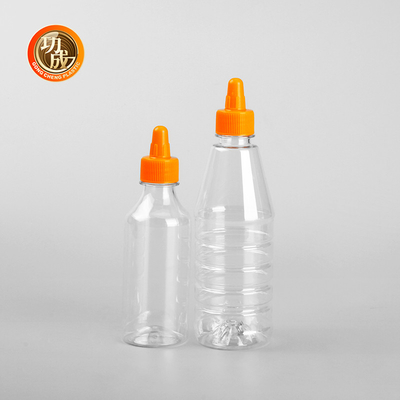कस्टम प्लास्टिक स्क्वीज़ सॉस की बोतल 300ml 500ml 1000ml मसालों के लिए मसाले