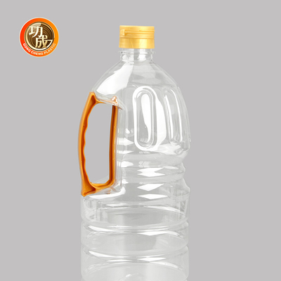 स्पष्ट प्लास्टिक सॉस की बोतलें खाद्य ग्रेड सिलेंडर पैकेजिंग 1000ml-1800ml क्षमता