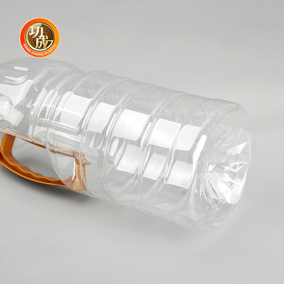 स्पष्ट प्लास्टिक सॉस की बोतलें खाद्य ग्रेड सिलेंडर पैकेजिंग 1000ml-1800ml क्षमता
